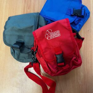 bandoleras en 3 colores: rojo, verde y azul