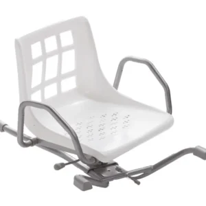 silla blanca giratoria de bañera de acero inoxidable
